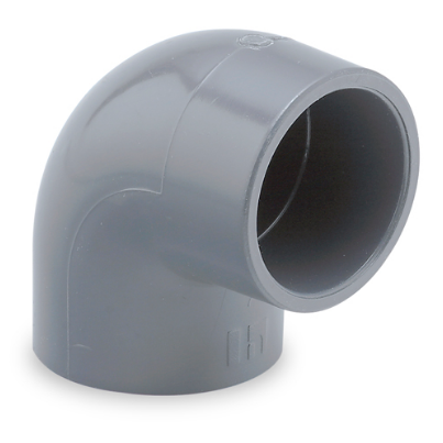 זווית הדבקה PVC 90° לצנרת בריכה ומים – במגוון קטרים 25–315 מ״מ